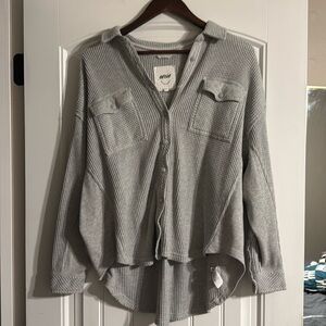 AERIE Lumberjane waffle knit top